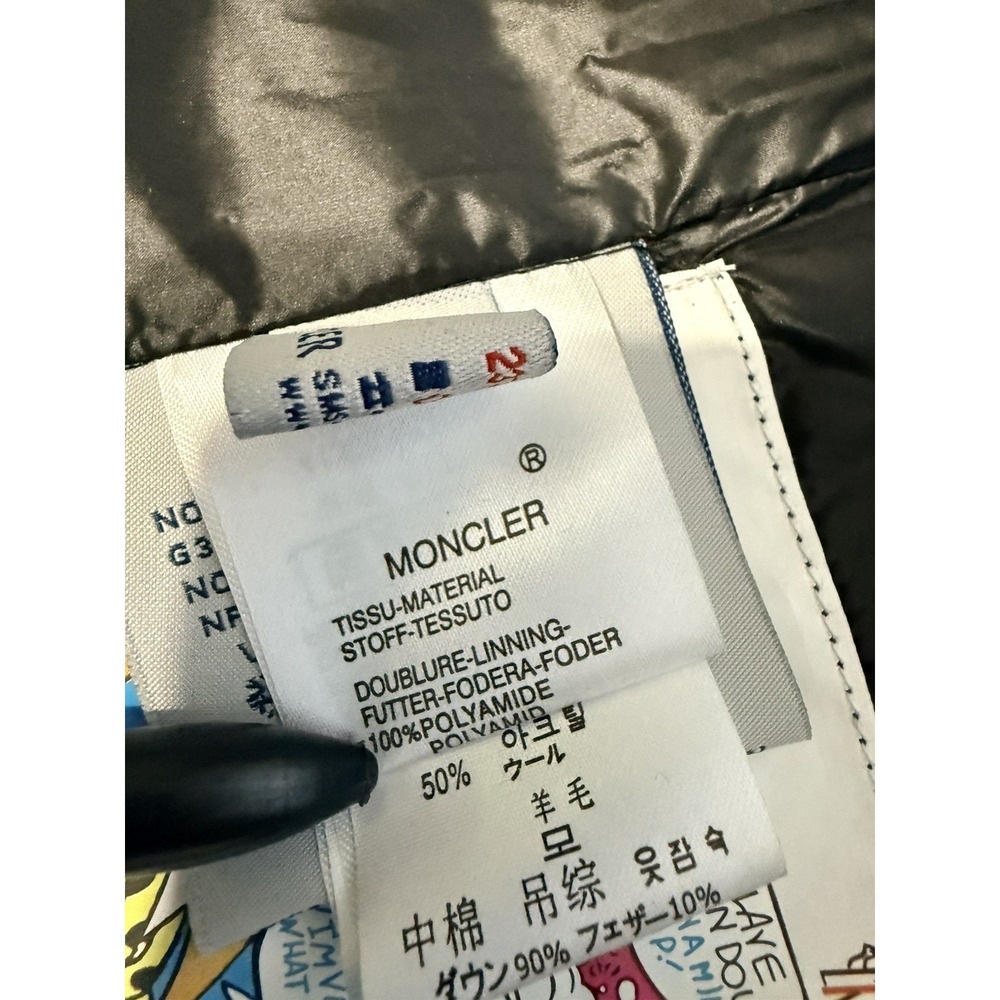 Moncler Quilted Down Lightweight Zip Puffer Vest Black Sleeveless MENS 0 Short - Picture 12 of 15